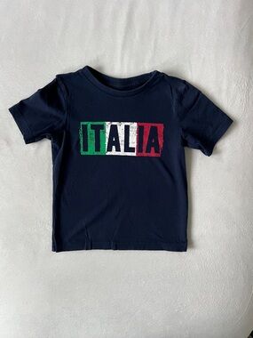 The Children's Place Navy Italia Flag Graphic Short-Sleeve Tee